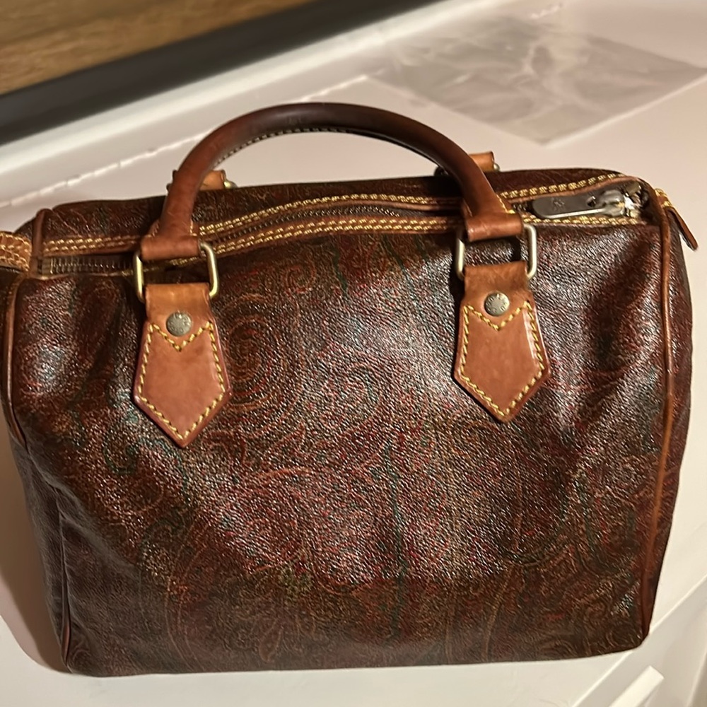 ETRO MILANO Red Paisley Speedy 25